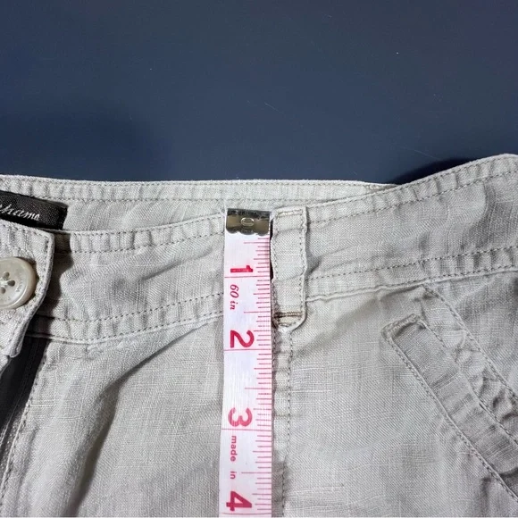 Tommy Bahama 100% Linen Khaki Shorts Size 6 | Leigh Fit Low Rise - Picture 5 of 12